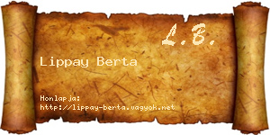 Lippay Berta névjegykártya